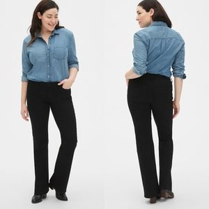 Gap Black Mid Rise Long & Lean Jeans NWT